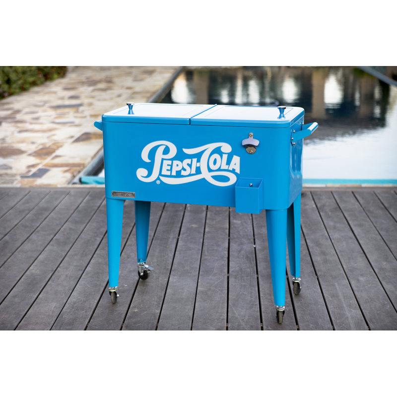 Permasteel 80 Qt. Pepsi Patio Rolling Cooler & Reviews Wayfair